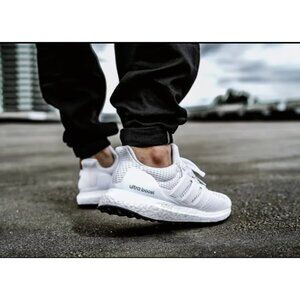 ADIDAS ULTRABOOST 1.0 Retro Triple White SNEAKERS Men's Size 8 S77416 SHOES NEW